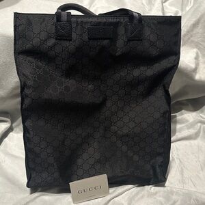 Gucci Black Monogram shoulder bag